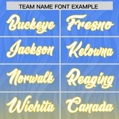 Powder Blue Gold Gradient Outdoor Authentic Football Jersey 3