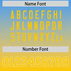Powder Blue Gold Gradient Side Pattern Football Jersey 4