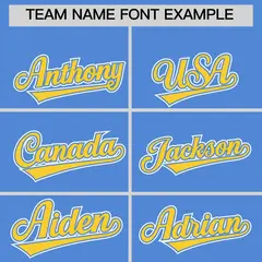 Powder Blue Gold Ice Cream Helmet Pattern Hockey Jersey 3