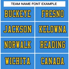 Powder Blue Gold-Navy Classic Authentic Football Jersey 3