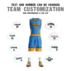 Powder Blue Gold Navy Graffiti Lightning Basketball Jersey 4