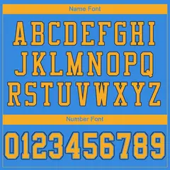 Powder Blue Gold-Navy Mesh Football Jersey 3