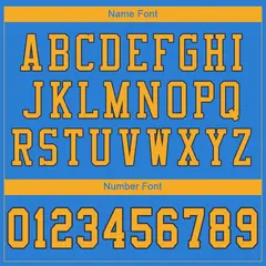 Powder Blue Gold-Navy Mesh Football Jersey 3