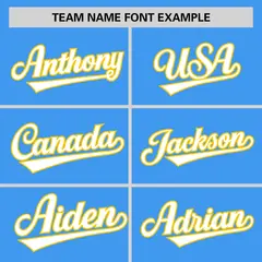 Powder Blue Gold Raglan Sleeves Round-Neck Hockey Jersey 3