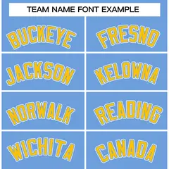 Powder Blue Gold Raglan Sleeves Varsity Full-Snap Letterman Jacket 3