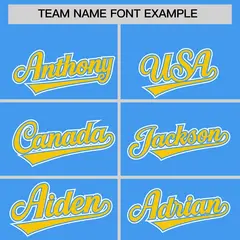 Powder Blue Gold Raglan Varsity Full-Snap Letterman Jacket Hoodie 5