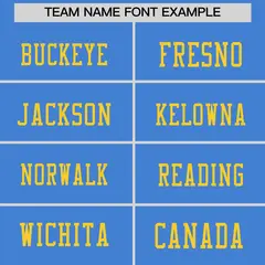Powder Blue Gold Sequin Lettering Breathable Football Jersey 3