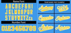 Powder Blue Gold-White Stripe Raglan Baseball Jersey 3