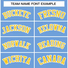 Powder Blue Gold-White Varsity Full-Snap Letterman Jacket 3
