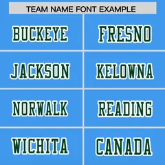 Powder Blue Green Gradient Side Pattern Football Jersey 3
