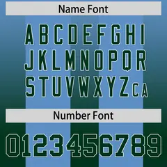 Powder Blue Green Gradient Vertical Stripe Football Jersey 4
