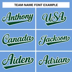 Powder Blue Green-White Raglan Varsity Full-Snap Letterman Jacket 3