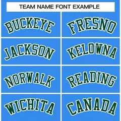Powder Blue Green-White Raglan Varsity Full-Snap Letterman Jacket 5