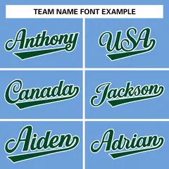 Powder Blue Green-White Varsity Full-Snap Letterman Jacket 3