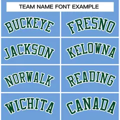 Powder Blue Green-White Varsity Full-Snap Letterman Jacket 3