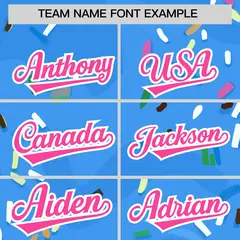 Powder Blue Ice Cream Cone Graffiti Fashion Baseball Jersey 5