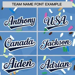 Powder Blue Ice Cream Cone Graffiti Fashion Baseball Jersey 3