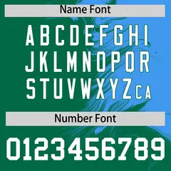 Powder Blue Kelly Green Ink Pattern Baseball Jersey 4