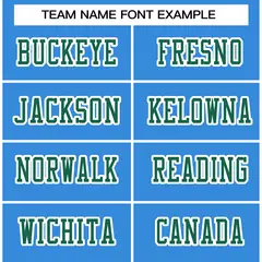 Powder Blue Kelly Green-White Football Jersey 3