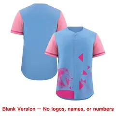 Powder Blue Light Pink Raptor Series Raglan Baseball Jersey 8