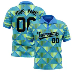 Powder Blue Lingge Sunshine Team Polo Shirts 1