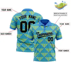 Powder Blue Lingge Sunshine Team Polo Shirts 2