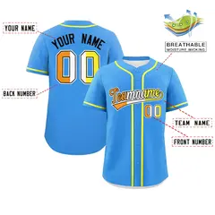 Powder Blue Maverique Pride Month Baseball Jersey 2