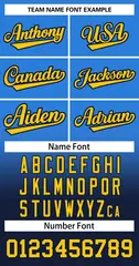 Powder Blue Navy Gold-Navy Gradient Two-Button Softball Jersey 3