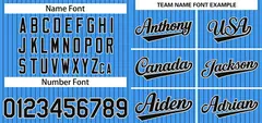 Powder Blue Navy-Gray Stripe Baseball Jersey 3