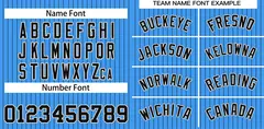 Powder Blue Navy-Gray Stripe Baseball Jersey 3