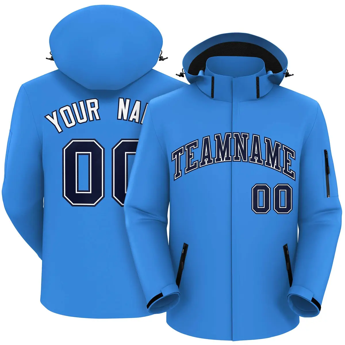 Powder Blue Navy-Navy Classic Waterproof Jacket