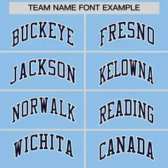 Powder Blue Navy Raglan Full-Snap Faux Leather Letterman Jacket 3