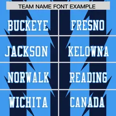 Powder Blue Navy Razr Stripe Graffiti Flag Football Jersey 3