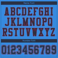 Powder Blue Navy-Red Classic Style Mesh Football Jersey 3