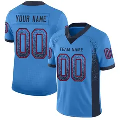 Powder Blue Navy-Red Drift Fashion Mesh Football Jersey 1