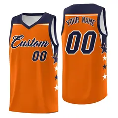 Powder Blue Navy Two Tone Side Star Color Block Basketball Jersey 1