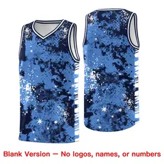 Powder Blue Navy Vice Burst Graffiti Basketball Jersey 6