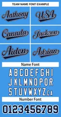 Powder Blue Navy-White Classic Two-Button Softball Jersey 3