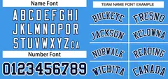 Powder Blue Navy-White Classic Two-Button Softball Jersey 3