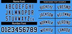 Powder Blue Navy-White Classic Two-Button Softball Jersey 3