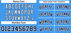 Powder Blue Navy-White Classic Two-Button Softball Jersey 3