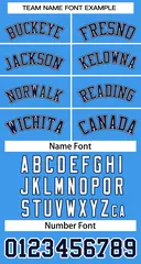 Powder Blue Navy-White Classic Two-Button Softball Jersey 3