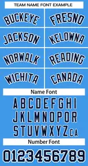 Powder Blue Navy-White Classic Two-Button Softball Jersey 3