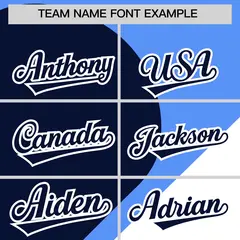Powder Blue Navy White Half Heart Color Block Baseball Jersey 3