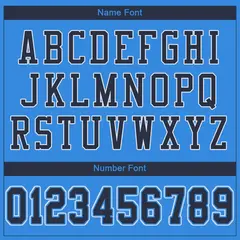 Powder Blue Navy-White Mesh Football Jersey 3