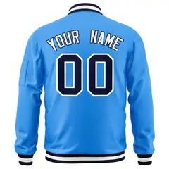 Powder Blue Navy-White Varsity Full-Zip Letterman Bomber Jacket 4