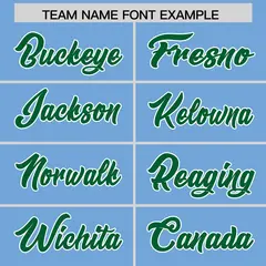 Powder Blue Orange and Kelly Green Gradient Sides Football Jersey 3