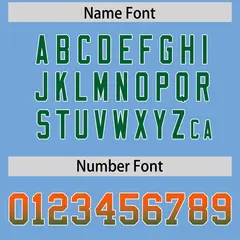 Powder Blue Orange and Kelly Green Gradient Sides Football Jersey 4