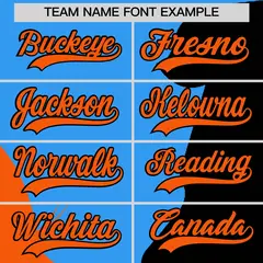Powder Blue Orange Black Couple Silhouettes Valentine's Day Baseball Jersey 4
