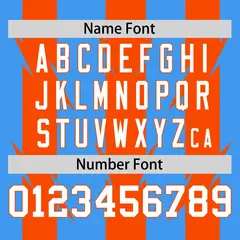 Powder Blue Orange Blade Pattern Raglan Baseball Jersey 4